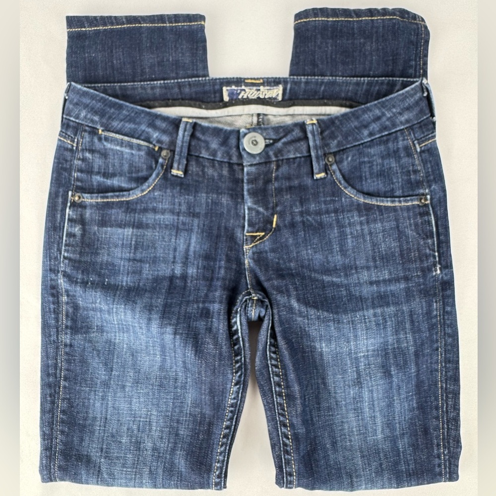 Hudson Jeans Straight Leg Denim in Dark Blue